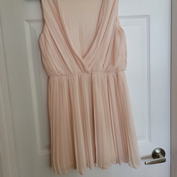 Blush pleated mini dress - Picture 1 of 6